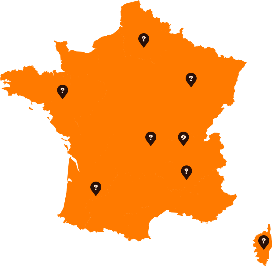 Carte de France Une Histoire de Caf&eacute;