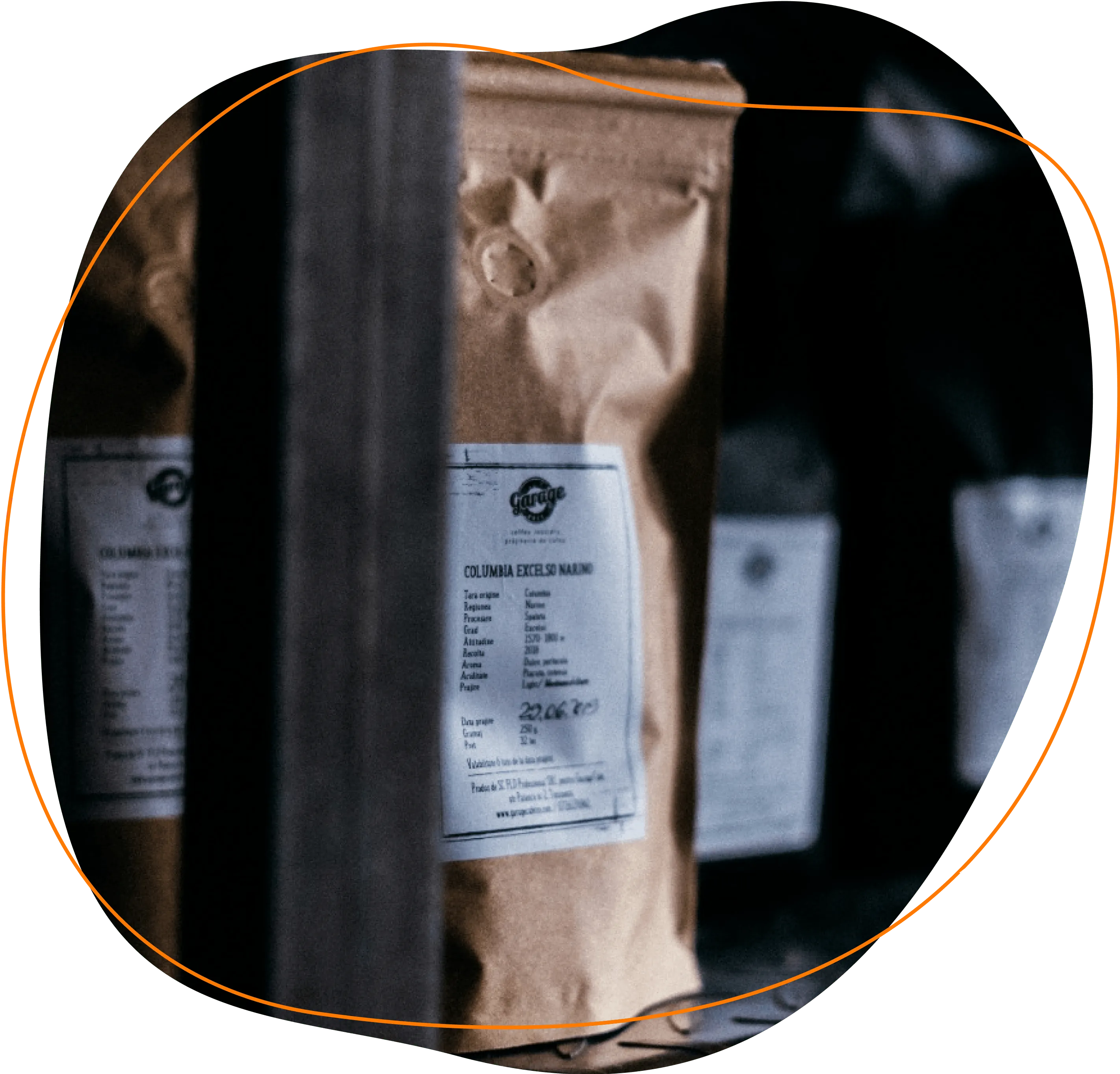 photo d'un packaging de café en grain